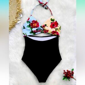 Cupshe Women’s Lush Leaves Print Cutout Design One Piece Swimsuit